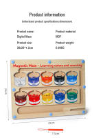 Juguetes Educativos Para Niños Tablero De Color Y Número De Madera Con Bolígrafo Magnético Y Laberinto Juego De Resolución De Problemas De Edad Temprana Regalos - details 20