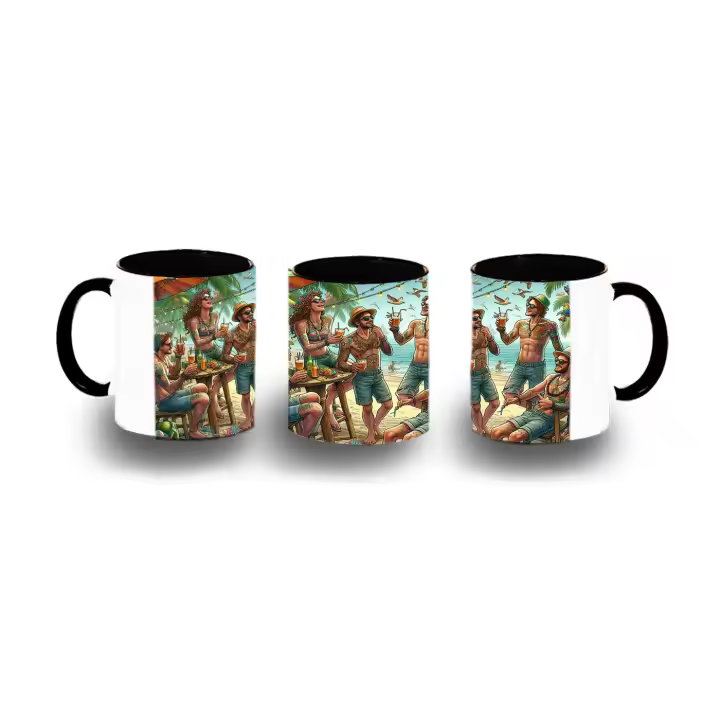 MERCHANDMANIA TAZA COLOR chiringuito playa amigos fiesta verano beach club color mug - 1