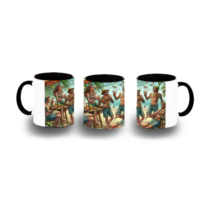 MERCHANDMANIA TAZA COLOR chiringuito playa amigos fiesta verano beach club color mug - 1
