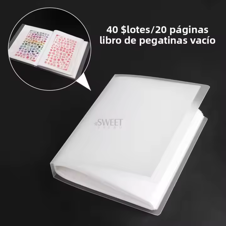 Libro Organizador De Uñas Con 100 Slots Para Coleccionar Y Mostrar Adhesivos De Uñas Herramienta De Manicura Supplies - 1