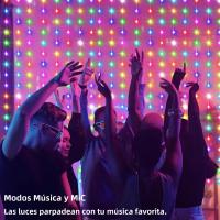 Cadena De Luces LED Para Cortinas RGBIC Con Enchufe USB Y Control Remoto Bluetooth Y APP Para Decoración De Habitaciones - details 4