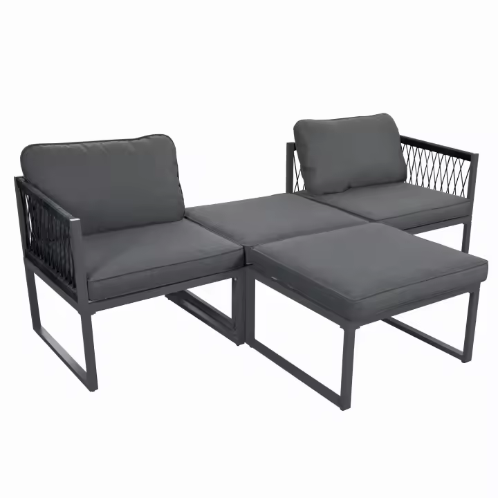 Conjuntos de salón de Jardín, conjuntos de muebles de Jardín, conjuntos de sofás de Jardín, conjuntos de muebles de Terraza. 2 sofás, 2 reposapiés, varias combinaciones, regulables, Terraza, Jardín, interior - 1