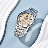 Reloj Mecánico BENYAR 2024 5Bar Impermeable Acero Inoxidable 316L Simple Para Hombres Diameter De La Correa 22mm Movimiento Automático Y Manual - details 9