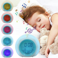 Reloj De Alarma Para Niños LED Digital 12/24H Sin Batería Reloj De Noche Para Dormitorio Con Temperatura Decoración De Habitación - details 0