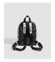 Mochila pequeña de textura plateada para mujer, nueva mochila de estudiante coreana de verano 2024, mochila portátil de estilo moderno y popular. - details 8