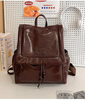 Bolso tipo mochila para el hombro con colgante, moderno, sencillo, informal y de gran capacidad para mujer, con textura y estilo. - details 12