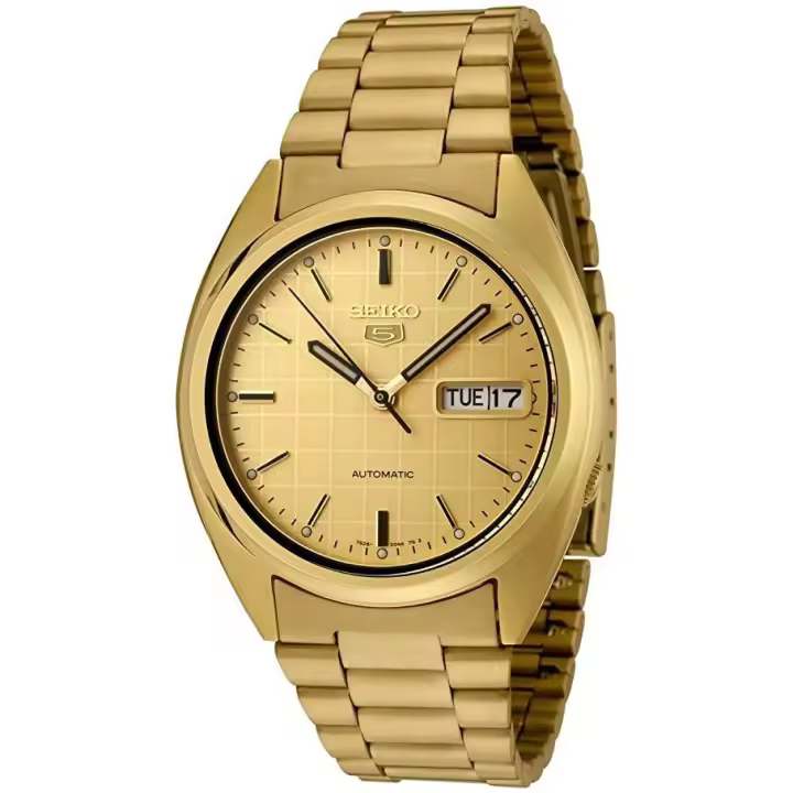 reloj automático unisex Seiko 5 SNXL72K1  37mm correa de acero - 1