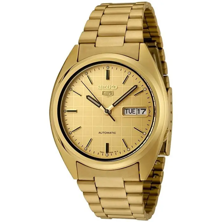 reloj automático unisex Seiko 5 SNXL72K1  37mm correa de acero - 1