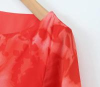 Vestido Largo Impresión Retro Para Mujer Estilo Casual Manga Larga Cuff Redondeado Cuello Slim Fit Verano Vintage Poliéster - details 5