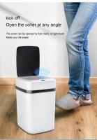 Bandeja Inteligente De 15L Con Sensor Automático Cubierta Impermeable Reciclaje Para Cocina Baño Hogar Contenedor De Basura Ecológico Rectangular - details 3