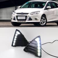 Luces De Día LED Para Ford Focus 3 MK3 2012-2014 Antiniebla Impermeables Con Dimmer Estilo Relé Instalación Directa - details 0