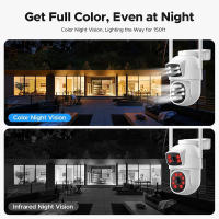 Cámara De Seguridad IP 1080P Dual-lens Wifi PTZ Exterior Con Visión Nocturna Humana Detecta Y Auto Seguimiento Doble Pantalla Camhi - details 10