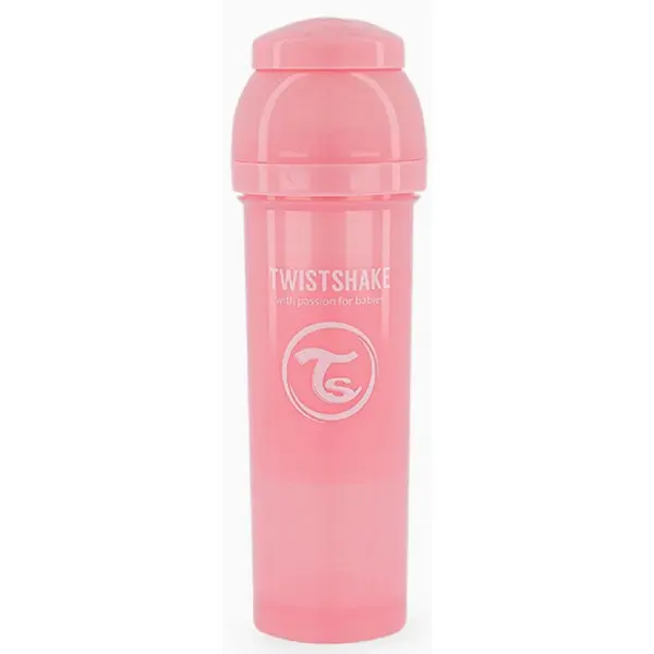 Biberón Anticólico Rosa: 330 ML - Twistshake - 1