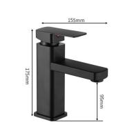 Grifo para lavabo de baño, grifo de agua fría y caliente de superficie triple chapada de un solo orificio de acero inoxidable adecuado para baño y cocina (tubo de agua de 60 cm de regalo) - details 0