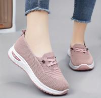 Zapatos Casuales Para Mujer En Color Rosa Zapatos De Malla Transpirables Y Moda Para Caminar Y Correr Zapatillas Planas Vulcanizadas 2024 - details 3