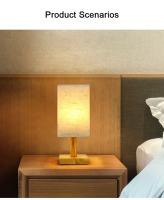 Lámpara De Mesa LED Estilo Chino Decorativo Luz Nocturna USB Dimmer Con Sombrilla De Tela Iluminación Para Dormitorio - details 3