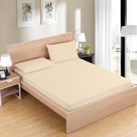 HMS Sábanas Bajeras y Fundas de Almohada Calidad Superior Sulzer | Crema | 50/50 Algodón-poliéster |Para camas de 90,105, 135, 150, 160, 180 y 200 Colchones Alto 30 Cm, Largo 200 Cm - details 0
