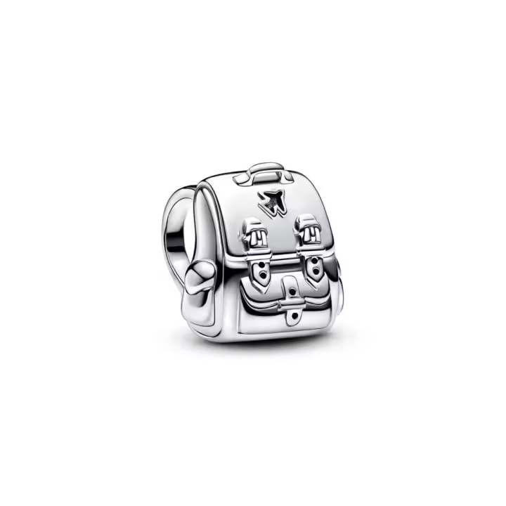 Mochila de Aventura Sterling Encanto de Plata Original para Mujeres Pendientes de Hoop de Joyería de Raíz - 1