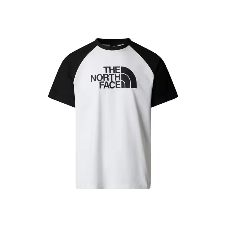 Camiseta Hombre The North Face Raglan Blanca Negra - 1