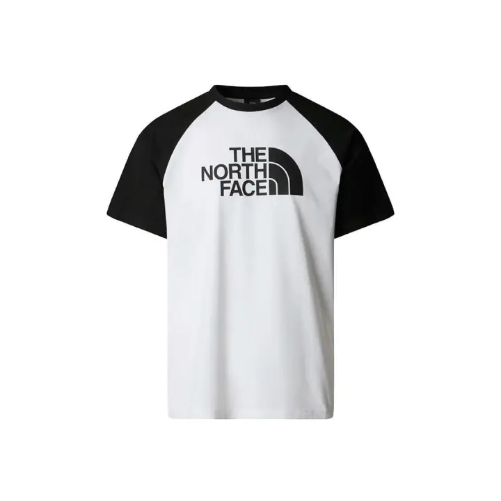 Camiseta Hombre The North Face Raglan Blanca Negra - 1
