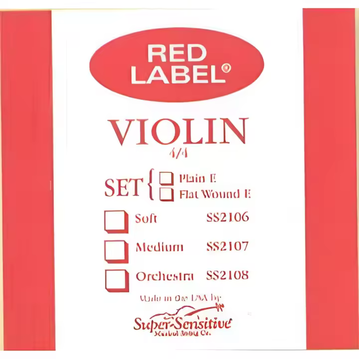 CUERDAS VIOLIN-Super Sensitive (Red Label 210) (Juego Completo) Medium Violin 1/4 - 1