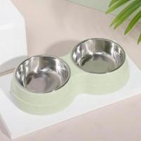 Tazas De Alimentos Y Agua Para Mascotas Doble Acero Inoxidable Alimento Y Agua Para Perros Gatos Pupusas Accesorios Pequeños Para Perros - details 22
