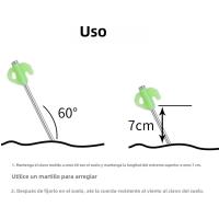 Clavo De Tierra Portátil Para Acampar Desert Fox Fuente De Luz Nocturna Impermeable 21cm Accesorio De Tent De Marca Desert&Fox - details 4