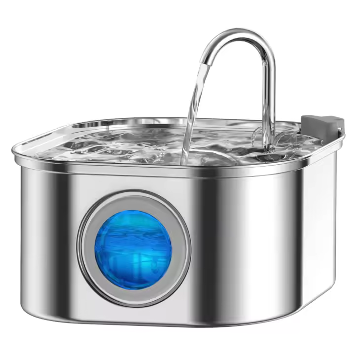 Fuente De Agua Inalámbrica Para Gatos De Acero Inoxidable Recargable Automática Filtro De Circulación Silenciosa Tazón Para Mascotas - 1