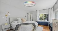LED ATOMANT Ventilador de Techo con Luz LED 22W, Ø50cm, Iluminación CCT + RGB 2300LM, Motor DC 30W Silencioso y de Bajo Consumo, 6 Velocidades, Modo Verano/Invierno, Temporizador, con Mando a Distancia, Ideal para Dormitorio, Salón o Habitación Infantil - details 2