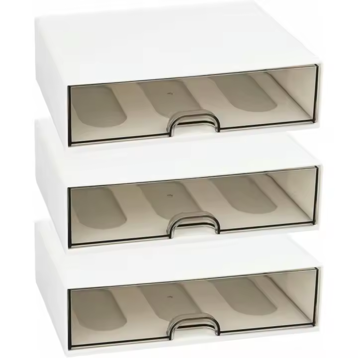 Portalapices Escritorio, Organizador de Papelería para Bolígrafos, Organizador Maquillaje Cajones, Cajas Organizadoras de Escritorio, Organizador de Mesa Oficina Apilable (B) - 1
