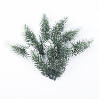 10/20PCS Material De Coronas Navideñas Plantas Artificiales Decorativas Para Bodas Y Hogar Flores De Plástico Pina De Pino Hoja De Nieve - details 5