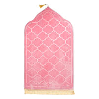 Alfombra De Oración Portátil Para Viajes Soft Worship Non-slip Con Diseño De Plegado De Flannel Para Musulmanos Durante El Ramadán Alfombra Antideslizante Para Interior - details 1