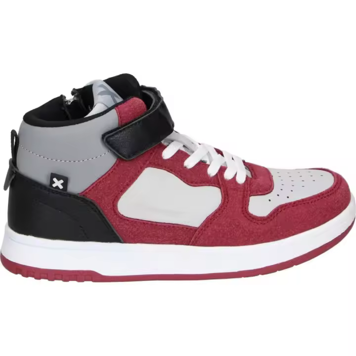 XTI | Zapatillas Deportivas XTI Infantiles – Zapatilla Alta en Color Granate – Sneaker con Cierre de Cordón y Velcro – Máxima Sujeción – Alta Calidad y Cómodidad - Modelo 150558 - 1
