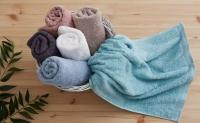 Manterol - Toalla de baño y lavabo de rizo 100% algodón de 500 gr/m²  basic. Muy absorbentes y duraderas. Color beige, maquillaje, blanco, turquesa, gris y azul disponibles. - details 1
