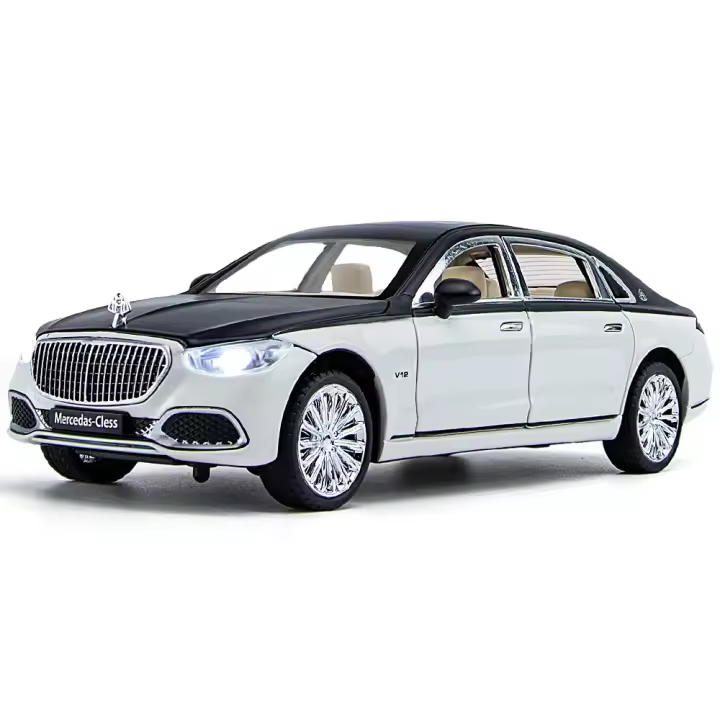 Modelo De Coche De Aleación Mercedes-Benz S680 1:24 Con Sonido Y Luz Juguete De Retroceso Para Niños Colección Decoración Regalo C258 - 1