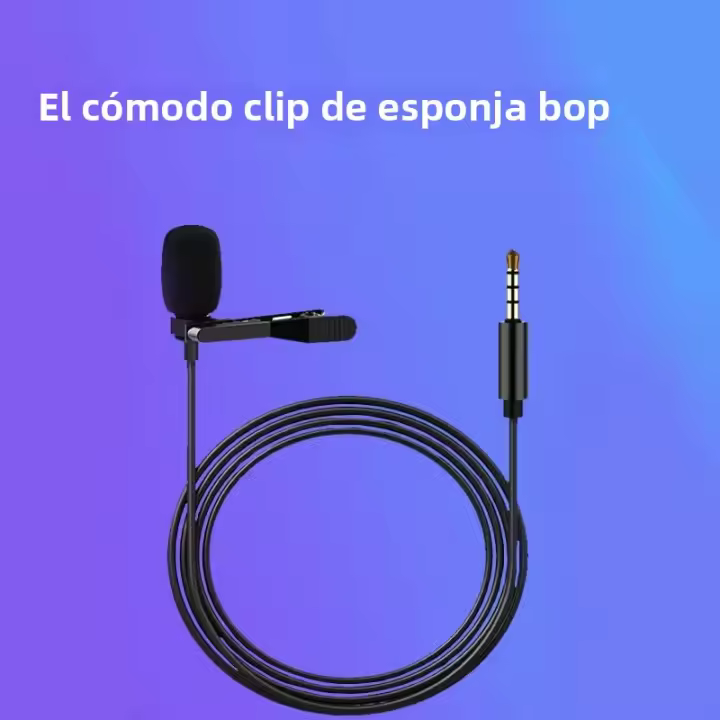 Mini Micrófono Portátil Con Colar Clip Para Transmisiones En Vivo Y Grabación De Computadora Reducción De Ruido Color Rojo - 1