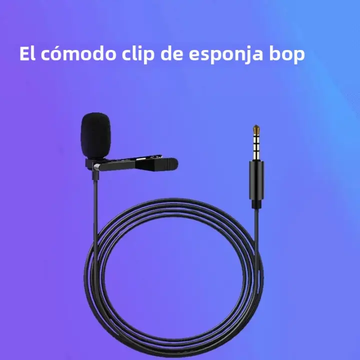 Mini Micrófono Portátil Con Colar Clip Para Transmisiones En Vivo Y Grabación De Computadora Reducción De Ruido Color Rojo - 1
