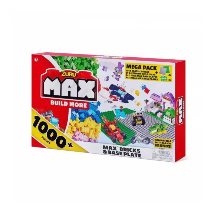 Color Baby ZURU MAX CAJA 1000 PIEZAS LADRILLOS Y PLACAS - Juego de Construcción Creativo - 1