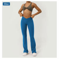 Pantalones Deporte De Yoga Para Mujer Leggings De Pierna Ancha Con Cintura Cross Fitness Levantamiento Glúteos Elasticidad Completa Acticewear Para Gimnasio Al Aire Libre - details 5