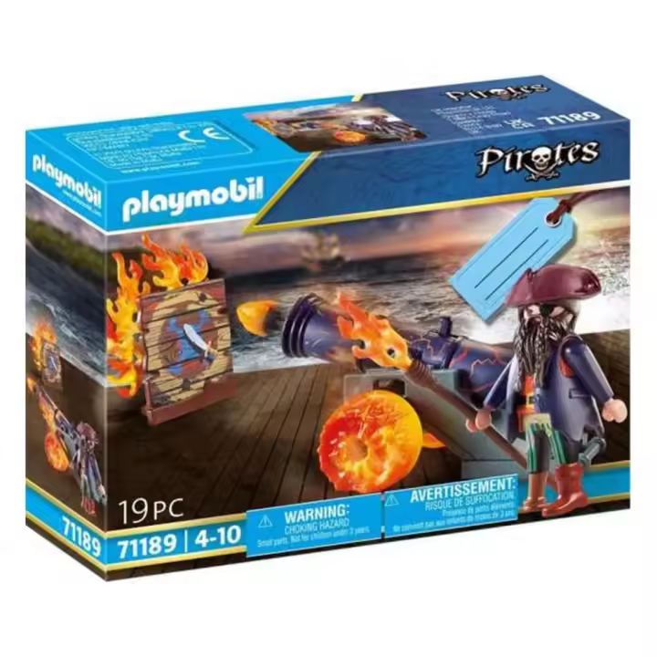 Playmobil Pirata Con Cañón Plateado - 1