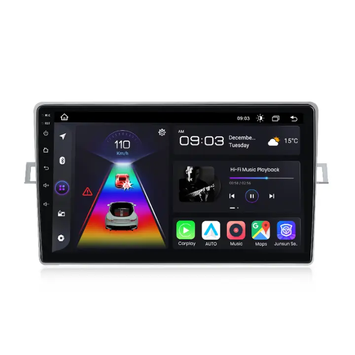 Junsun  Android 13 inalámbrico CarPlay Android Auto Radio para  Toyota Verso R20 2009 2010 2011 2012 2013 2014 2015 2016 2017 2018 coche Multimedia navegación GPS autorradio - 1