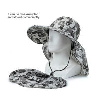 Gorro De Pesca Al Aire Libre Para Hombre Con Pico Ancho Protección Solar UV Sombrero De Playa Malla Transpirable Camuflaje - details 7