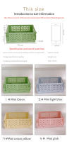 Caja De Almacenamiento Plegable De Plástico En 6 Colores Para Estudiantes Organizador De Escritorio Para Papelería Y Cinta - details 1