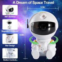 Proyector De Galaxias Estelares Con Nave Espacial Y Rocket Cálido Luz Nocturna LED Decoración De Habitación Regalo Para Niños - details 4