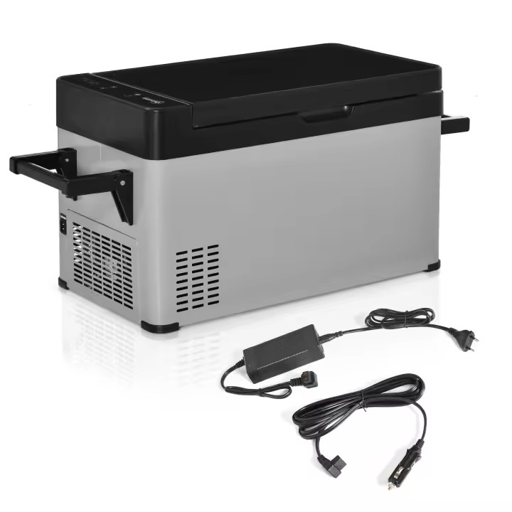 Outsunny Nevera Portátil Compresor 40L Congelador de Coche 12/24V CC hasta -22 ℃ con Pantalla Táctil y Asas Plegables para Barco Camión 67,2x36x40,5 cm Gris y Negro - 1