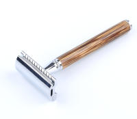 Afeitadora Manual De Seguridad Para Hombres Con Mango De Bambú Cabeza De Afeitar Doble Orilla Y 5 Hojas De Cuchillo Clásico Para Cabello Y Barba - details 7