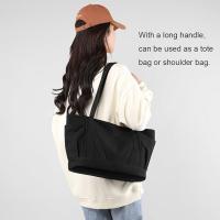 Bolso de mano para mujer, de lona, ​​informal, con asa superior, de gran capacidad, con cremallera, tipo hobo, para trabajo, viajes y compras - details 2
