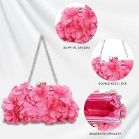 Bolso de mano de noche para mujer, pequeño bolso floral con cadena para bodas, fiestas, bailes de graduación - details 1