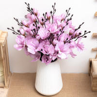 Bouquet Artificial De Magnolias De Alta Calidad Para Decoración De Hogar Fiesta Boda Navidad Flores Silken Accesorios De Fondo - details 2