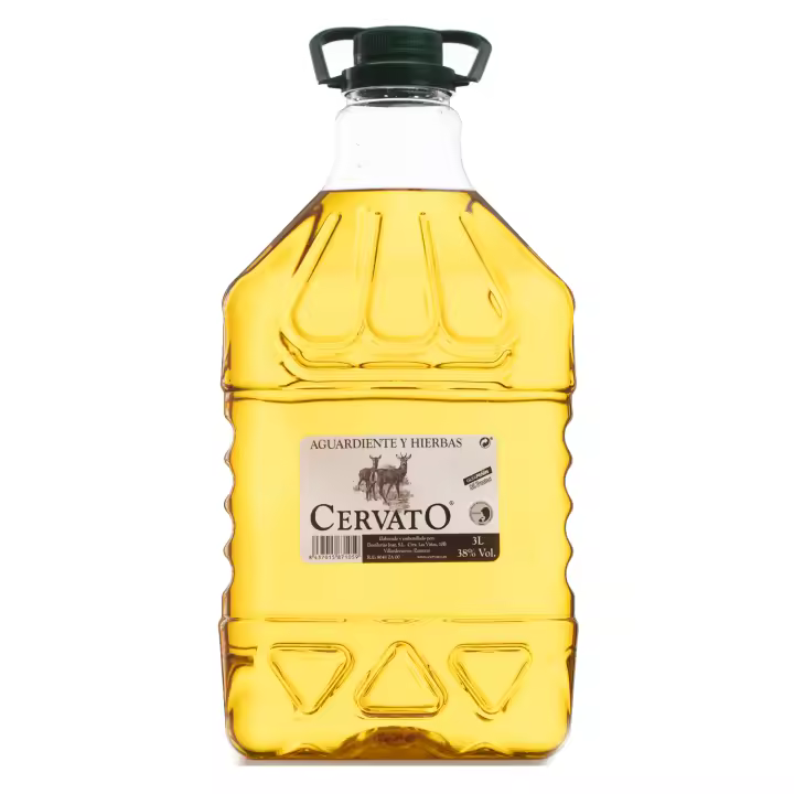 CervatO Aguardiente de Hierbas 38º Garrafa PET 3 Litros  “Potencia y sabor se funden en perfecto equilibrio” - 1